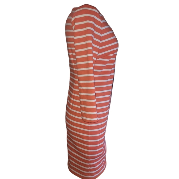 Michael Kors Orange and White Striped Sheath Dress S - Picture 4 of 7